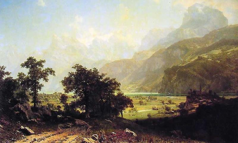 Albert Bierstadt Lake Lucerne, Switzerland oil painting image